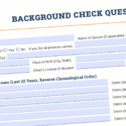 Due Diligence Background Check Questionnaire